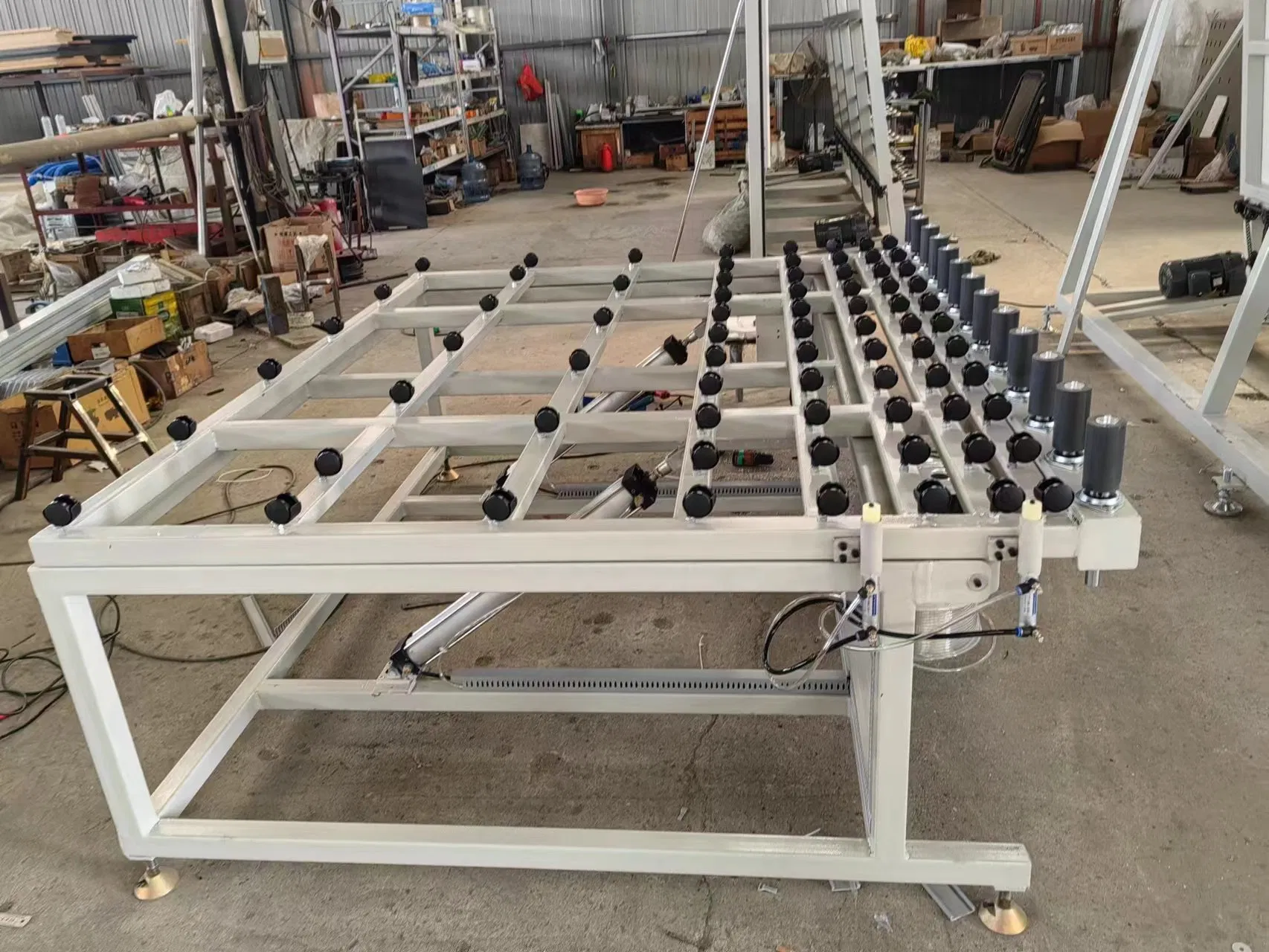 ISO CE Insulating Hollow Glass Production Line Water Washing and Hot Press Horizontal Tilting Combination Table