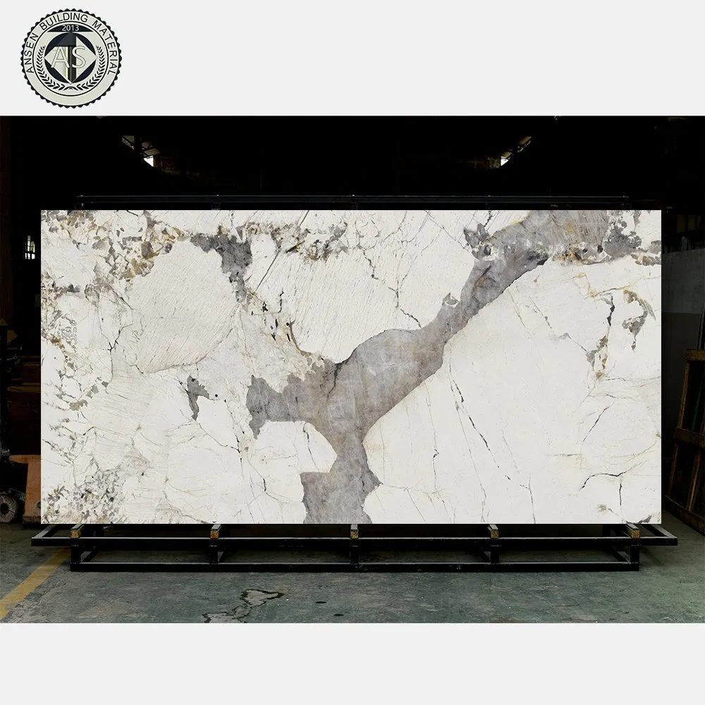 Luxury Porcelain Tile Kitchen Worktop Porcelain Slab Pandora Waterfall Edge Sintered Stone Countertop