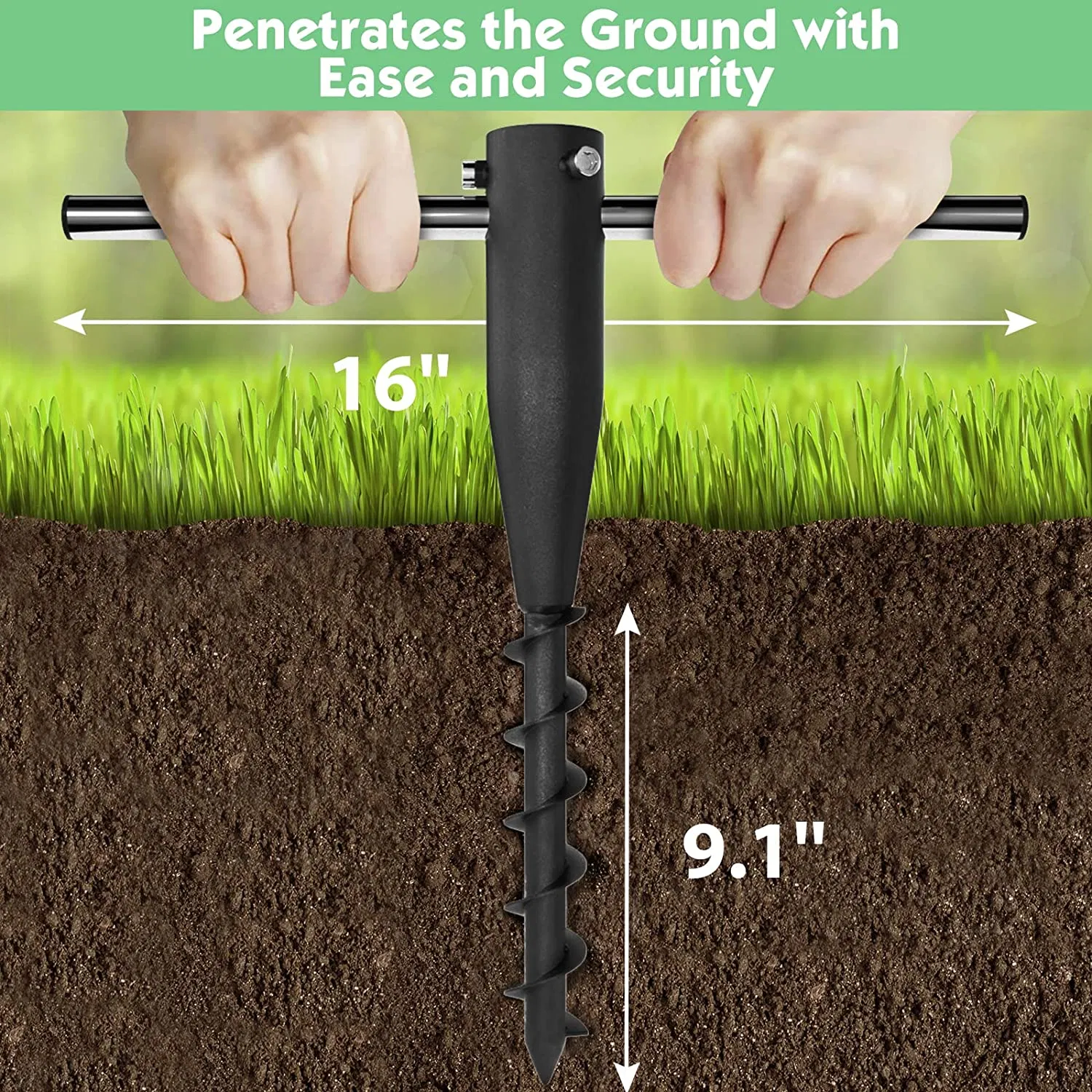 Heavy Duty Steel No Dig Beach Sand Ground Anchor for Umbrellas