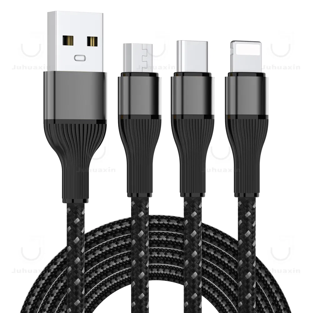 Кабель USB Type-C нейлоновый плетеный 2.4A