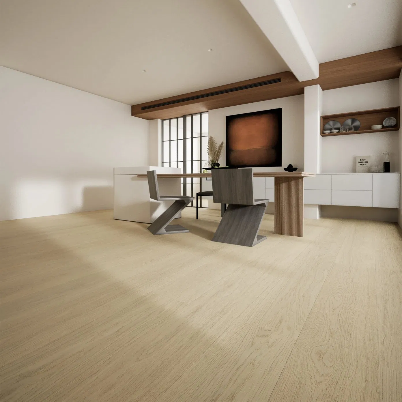 European Oak Indoor Hardwood Flooring Smooth Matte Real Wood Parquet White Oak Engineered Solid Wood Flooring