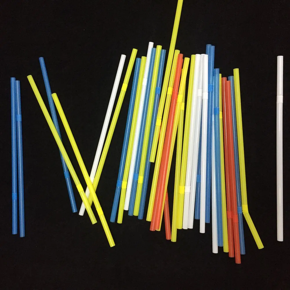 Reusable Bendy Plastic Straws Made of Food Grade Polypropylene for Hot Drinks