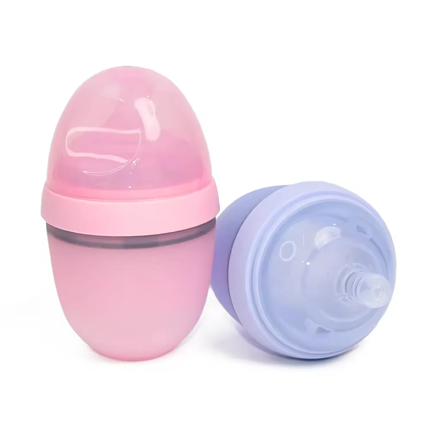 Pba Free Food Grade Custom Silicone Newborn Baby Feeding 150ml Bottle Compact Travel Design with High-Quality Nipples