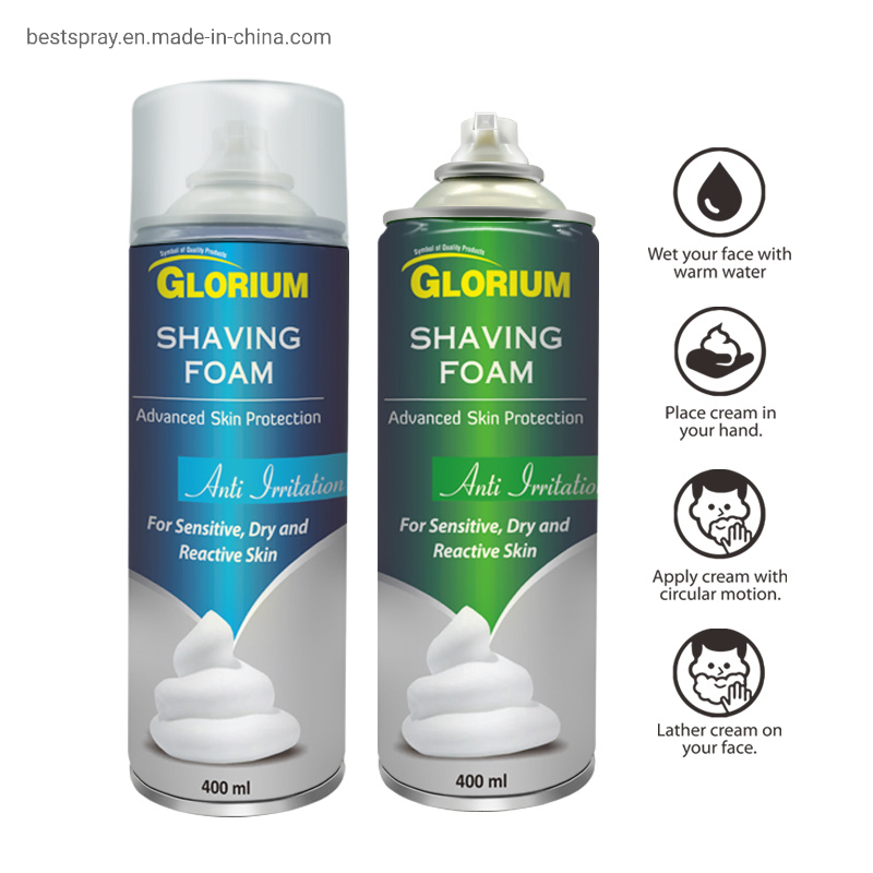 Private Label Skin Soothing Mousse Beard Softening Men Cool Shaving Gel Foam