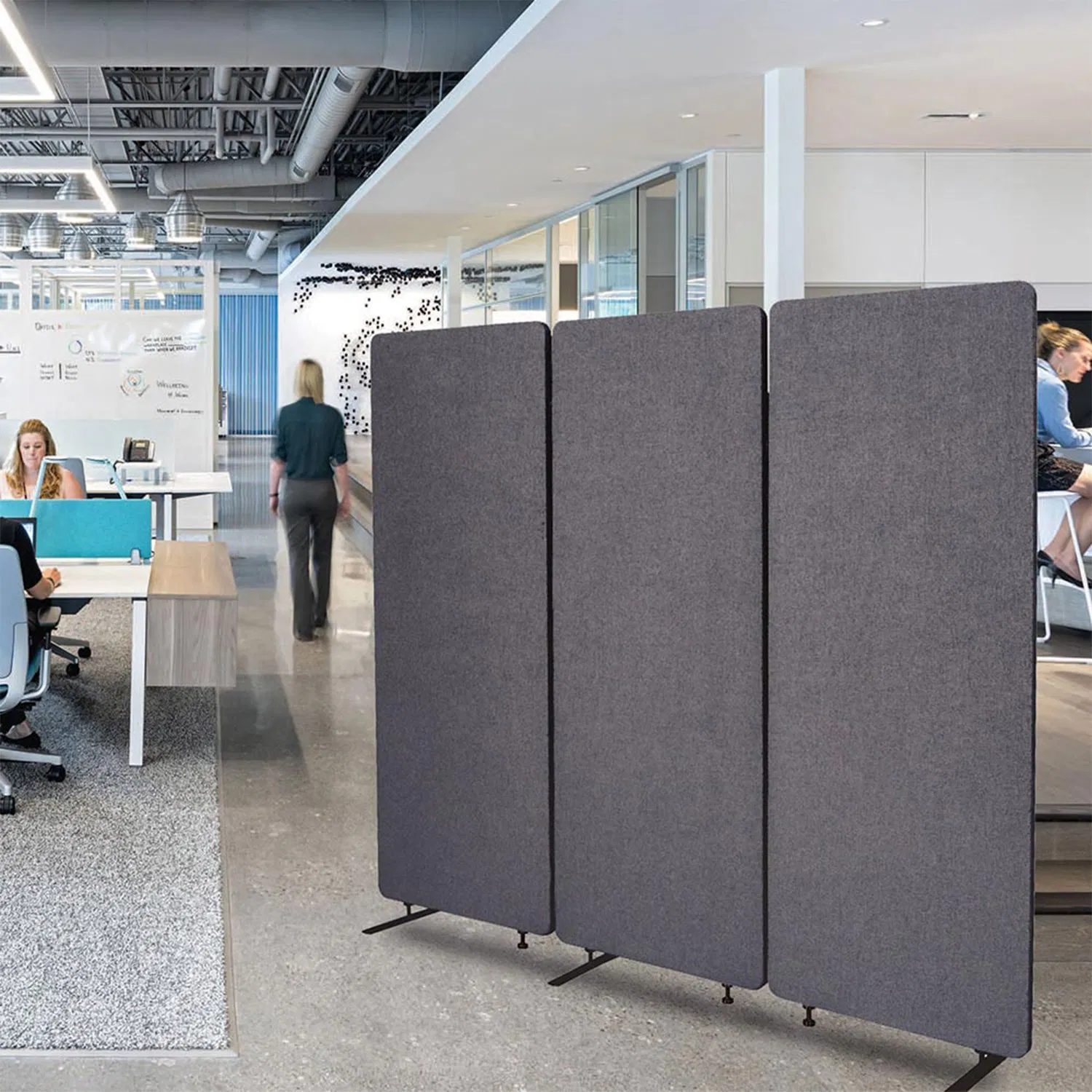Recycle Polyester Acoustic Panels Soundproof Pet Wall Panels Carved Acoustic Office Partition
