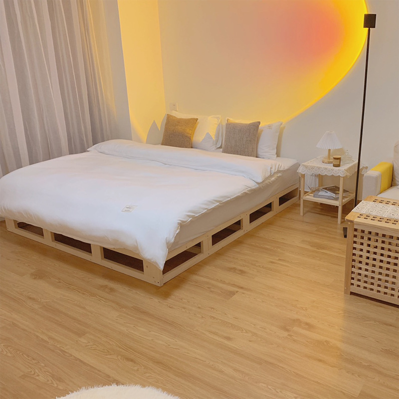 Waterproof Spc Floor Wooden Color