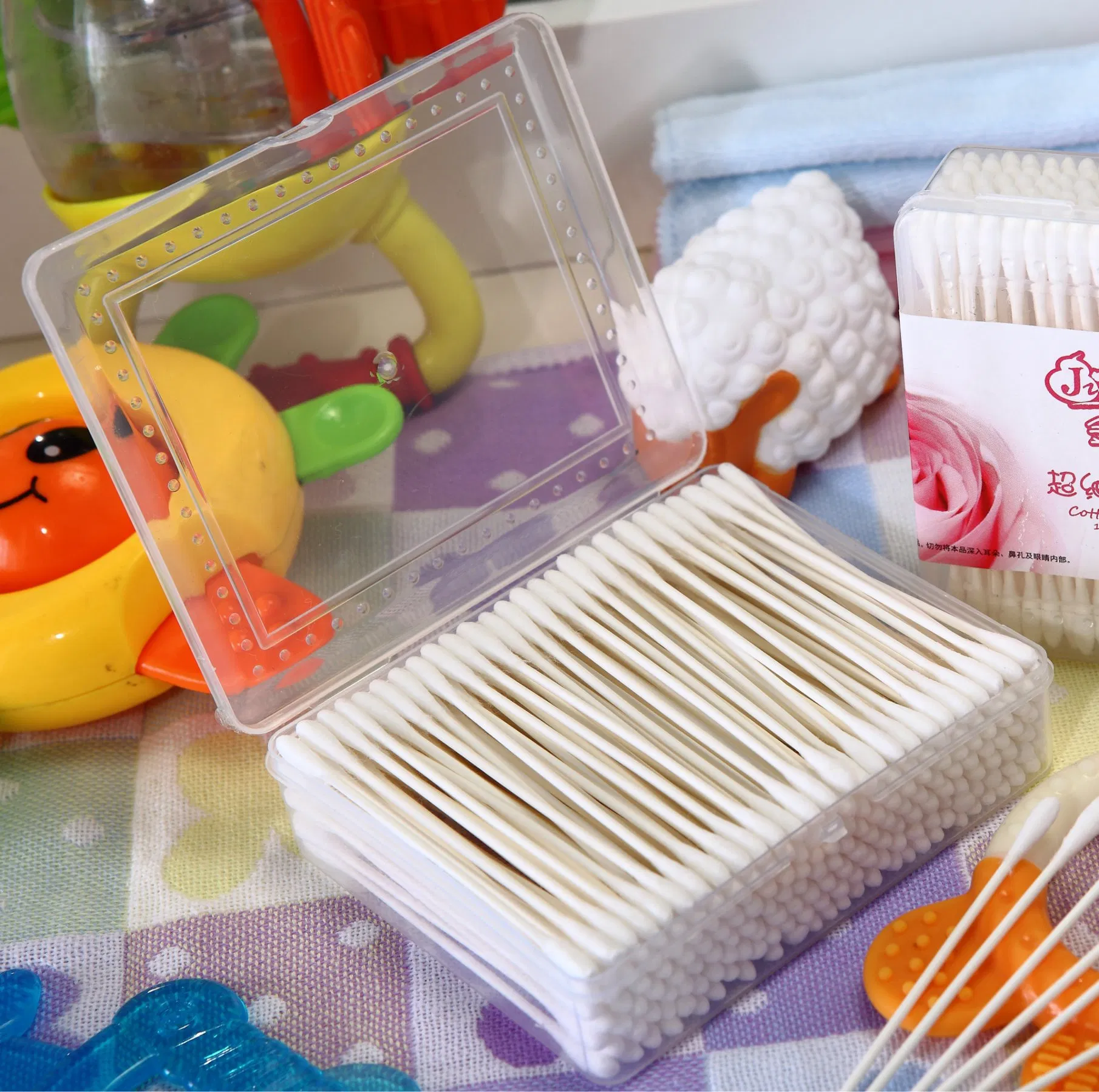Cotton Baby Buds 200pack Kids Cotton Swabs in Storage Box