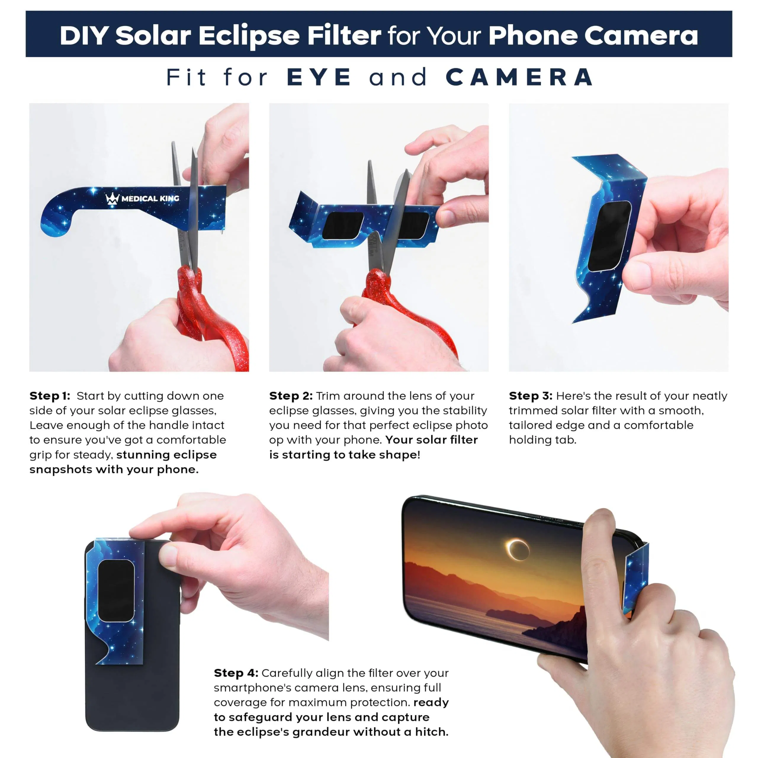 CE ISO Certified Customized Design Viewing 3D Glasses Paper Eclipse Glasses