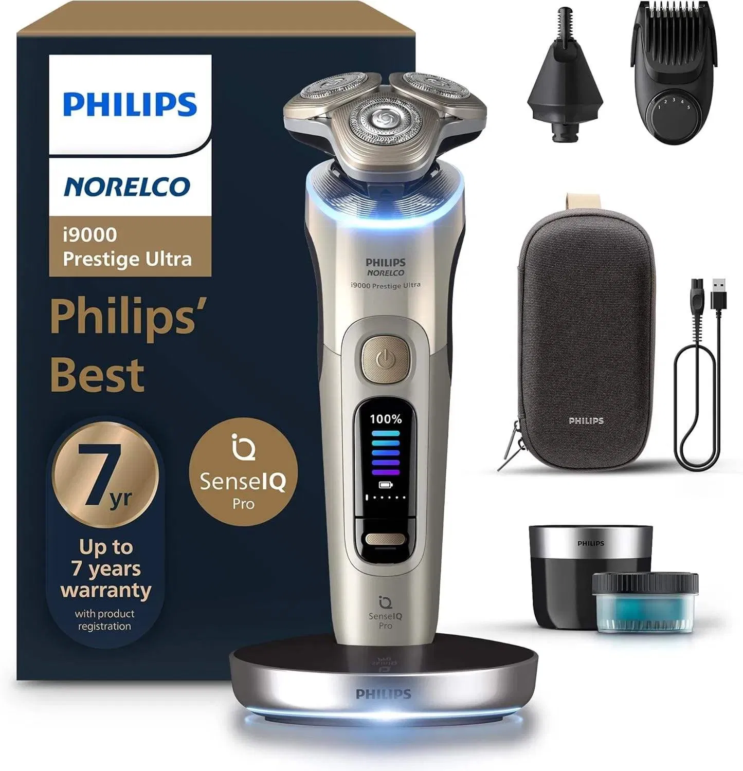 2-in-1 Phelips Norelco S9502/83 Electric Shaver with Personal Grooming Kit
