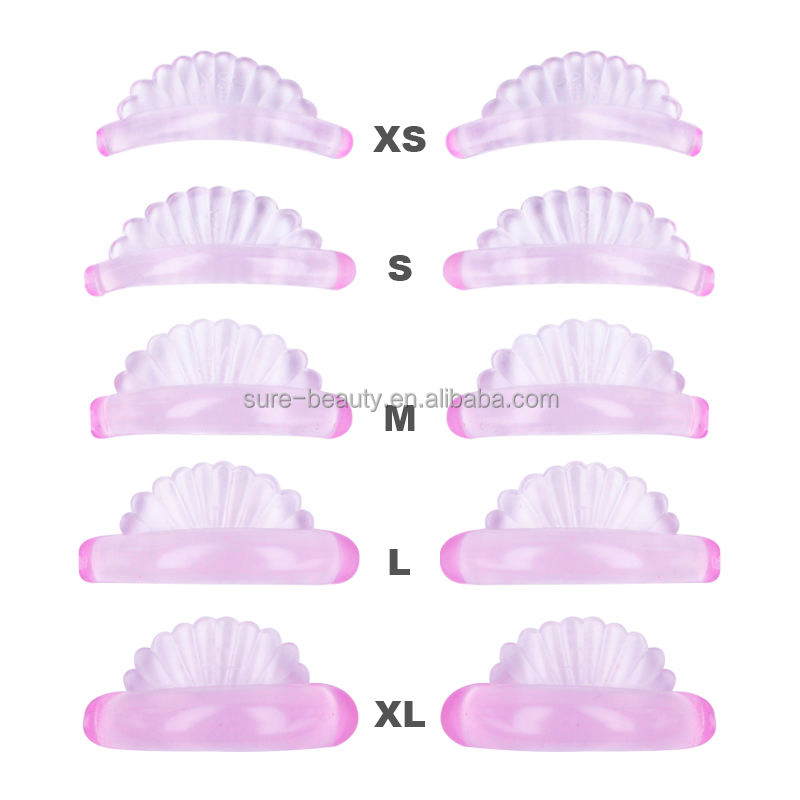 New Arrival Glue Free Silicone Eyelash Perm Pads Sticky Lashes Rods Shield Lifting 3D Eyelash Curler Applicator Tools