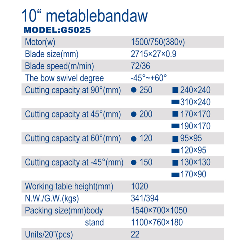 Станок ленточнопильный по металлу G5025