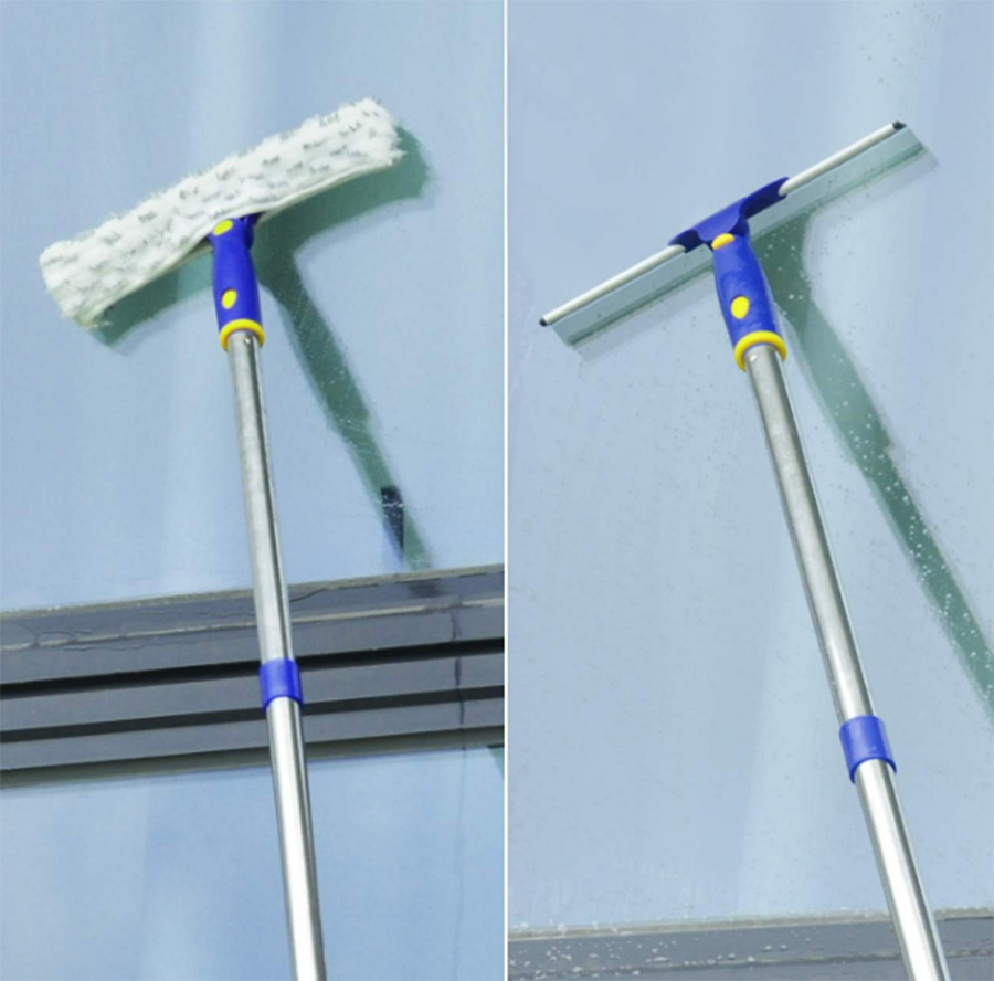 Squeegee for Window Cleaning with Stainless Steel Pole