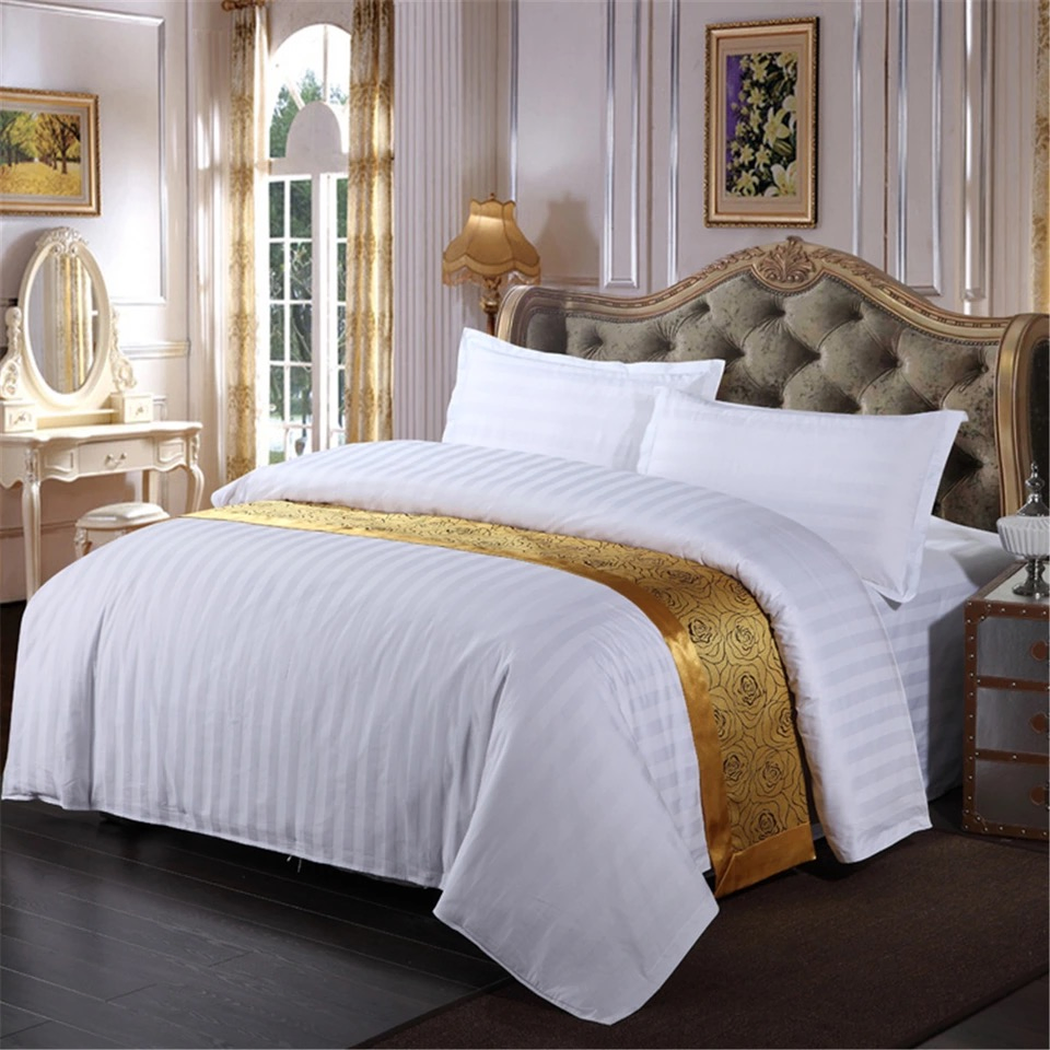 Satin White Cotton Bed Sheets Bed Cover