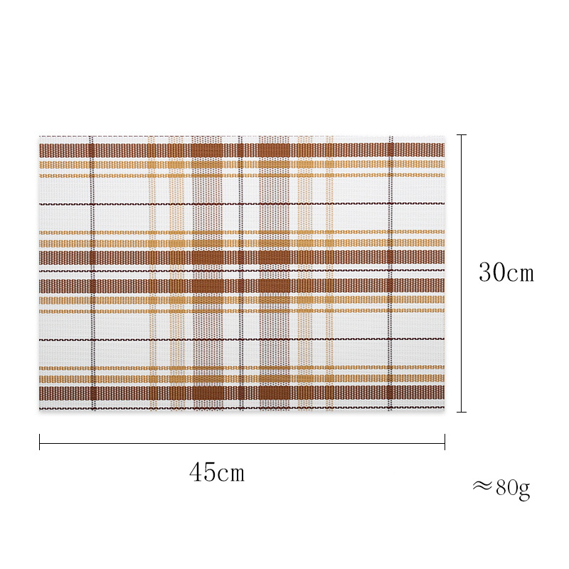 Minimalist Woven Placemats for Home, Checkered Heat-Resistant Insulation Pads, Sublimation Technique Mats
