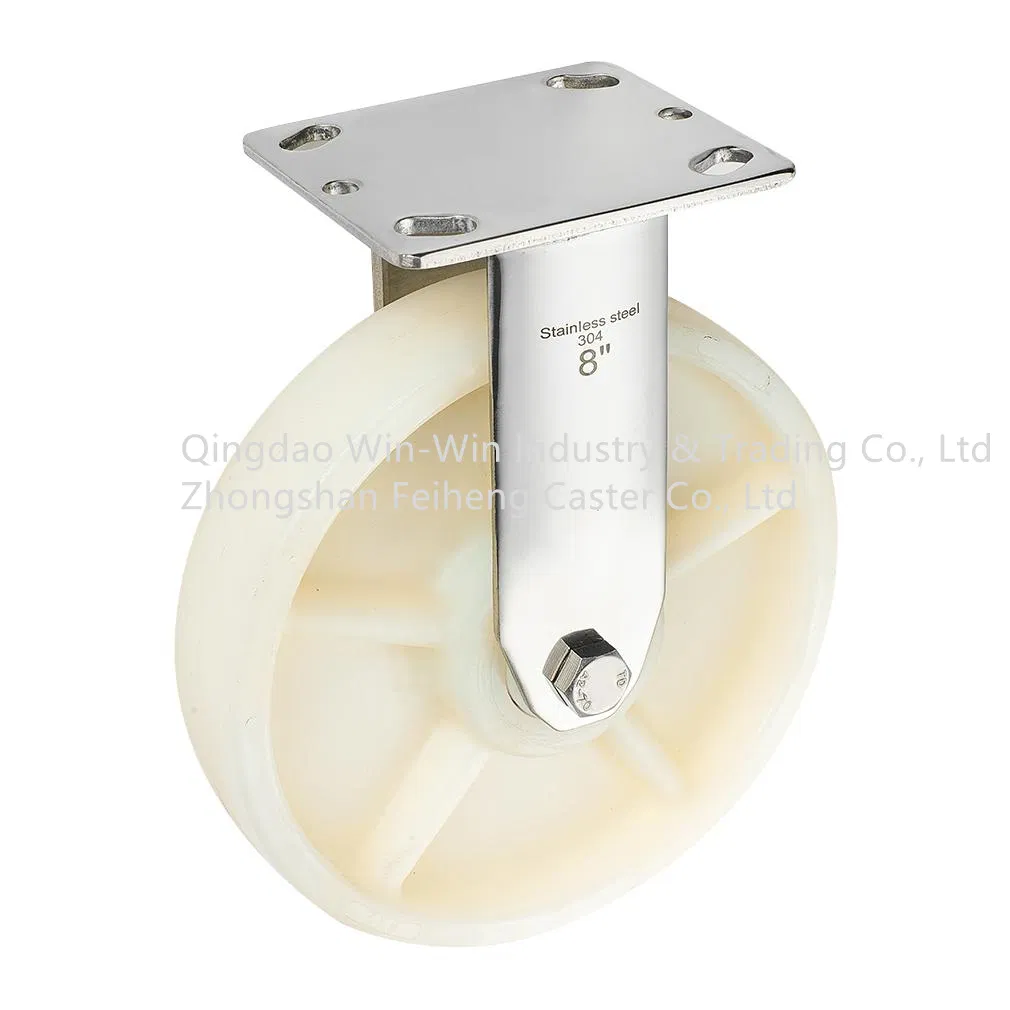 High Quality Heavy Duty Caster Stainless Steel Housing Nylon Wheel for Trolley Cart