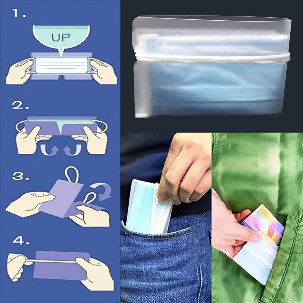 Portable Face Mask Storage Clip Keeper Foldable Storage Folder