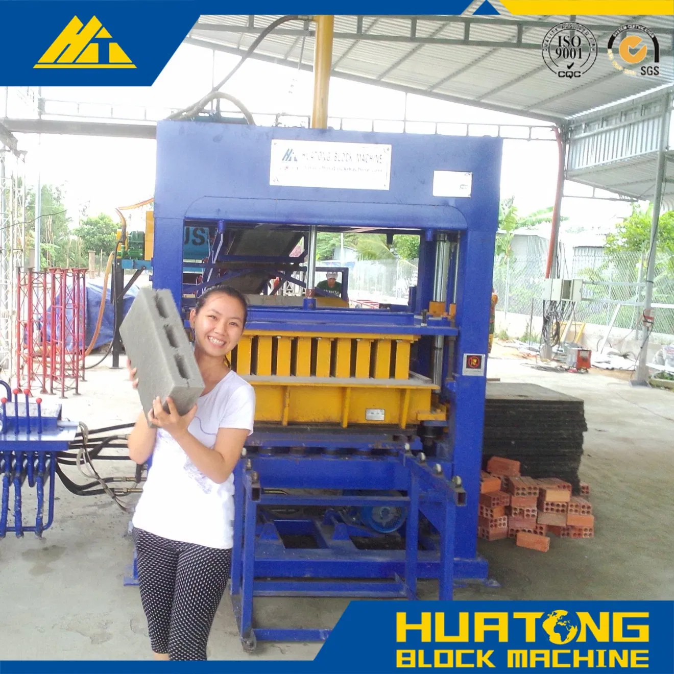 Qt5-15 Semi-Automatic Concrete Block and Brick Making Machine