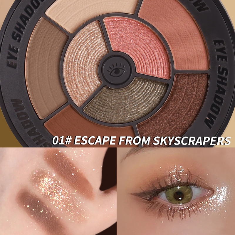 Women Makeup Set 8 Colors High Pigment Lasting Nude Glitter Eyeshadow