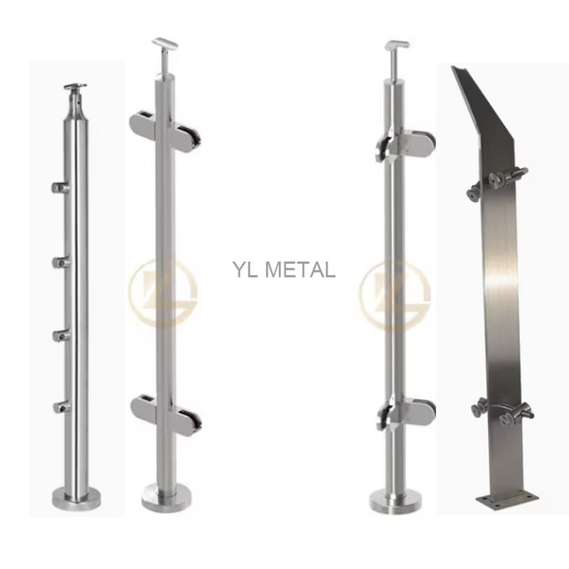 Y L Dealer Price Glass Post Stainless Balustrade Handrail Shopping Mall Railing