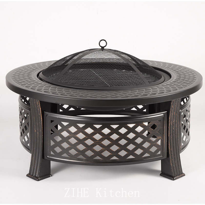 Уличный обогреватель-гриль Zihe Kitchen с костровой чашей