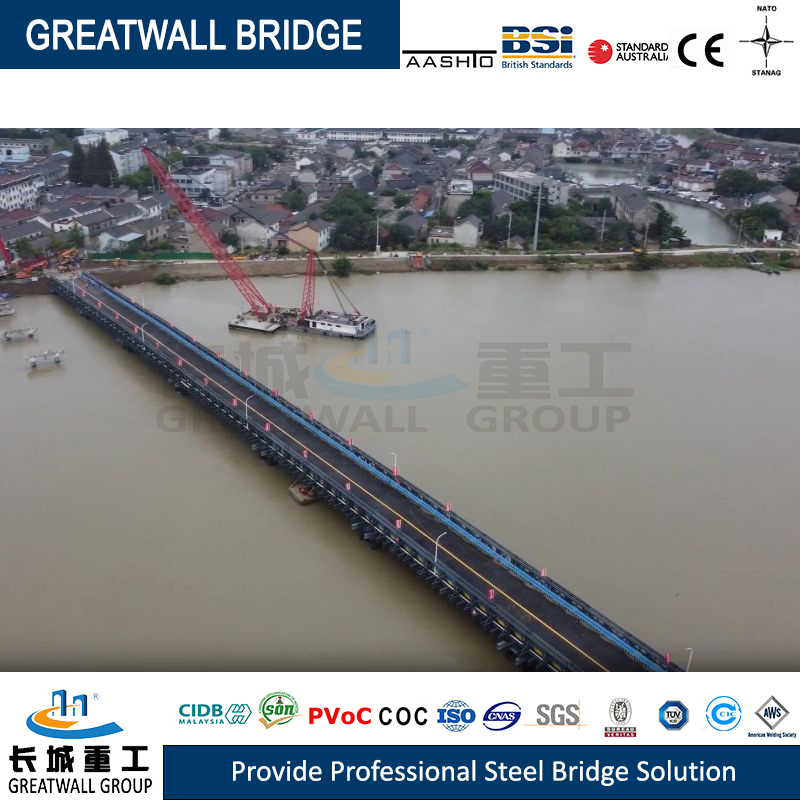 Steel Structure Prefab Modular Bailey Truss Bridge Bailey Bridge Deck