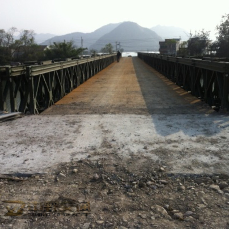 Customizable Double Lane High Strength 321 Type Bailey Panel Modular Steel Bridge for Construction and Emergency Relief with Hot-DIP Galvanized Components