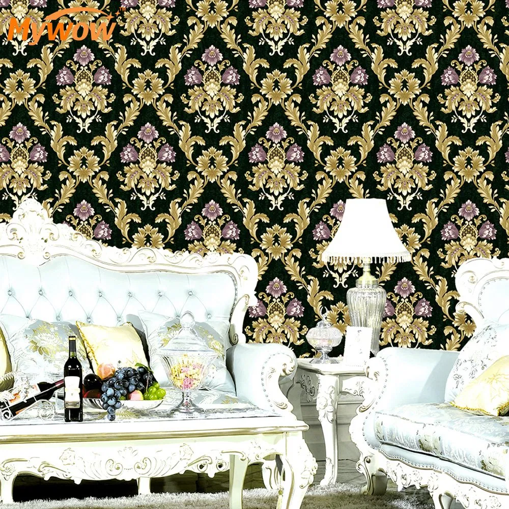 Guangzhou Factory Price Damask Design Wallpaper HD Wall Paper