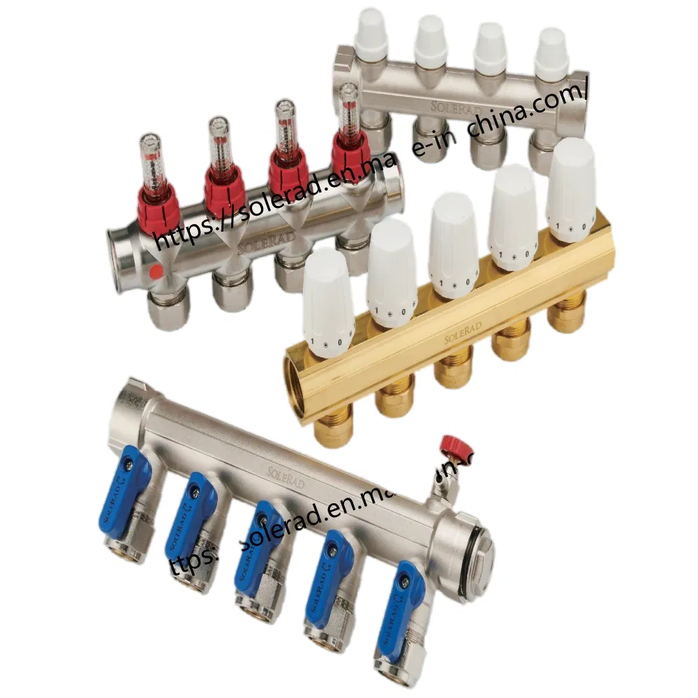 Sld 2-12 Port Stainless Steel Manifold Pre Assembled for Underfloor Heating Applications