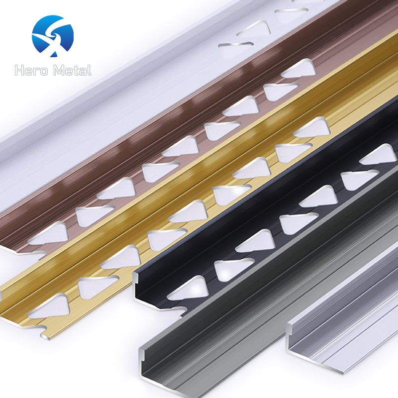 Fashion in Stock Kitchen Size 1mm 2.5m Outside Corner Edge Trim Matt Silver Beading Chrome Hero Metal Tile Straight Shape Strip