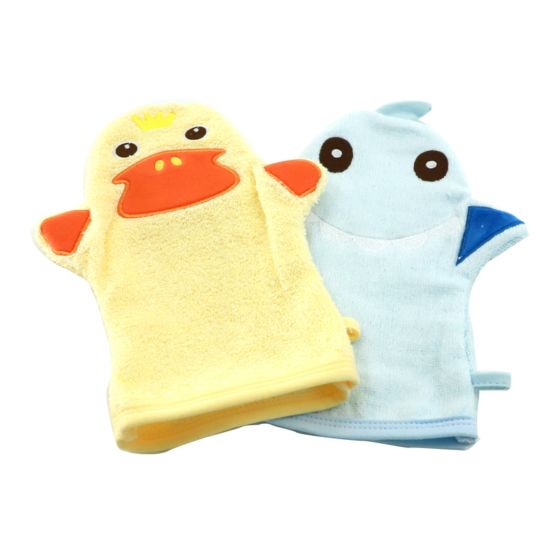 Kids Bath Body Exfoliant Mitt Baby Gloves Shower