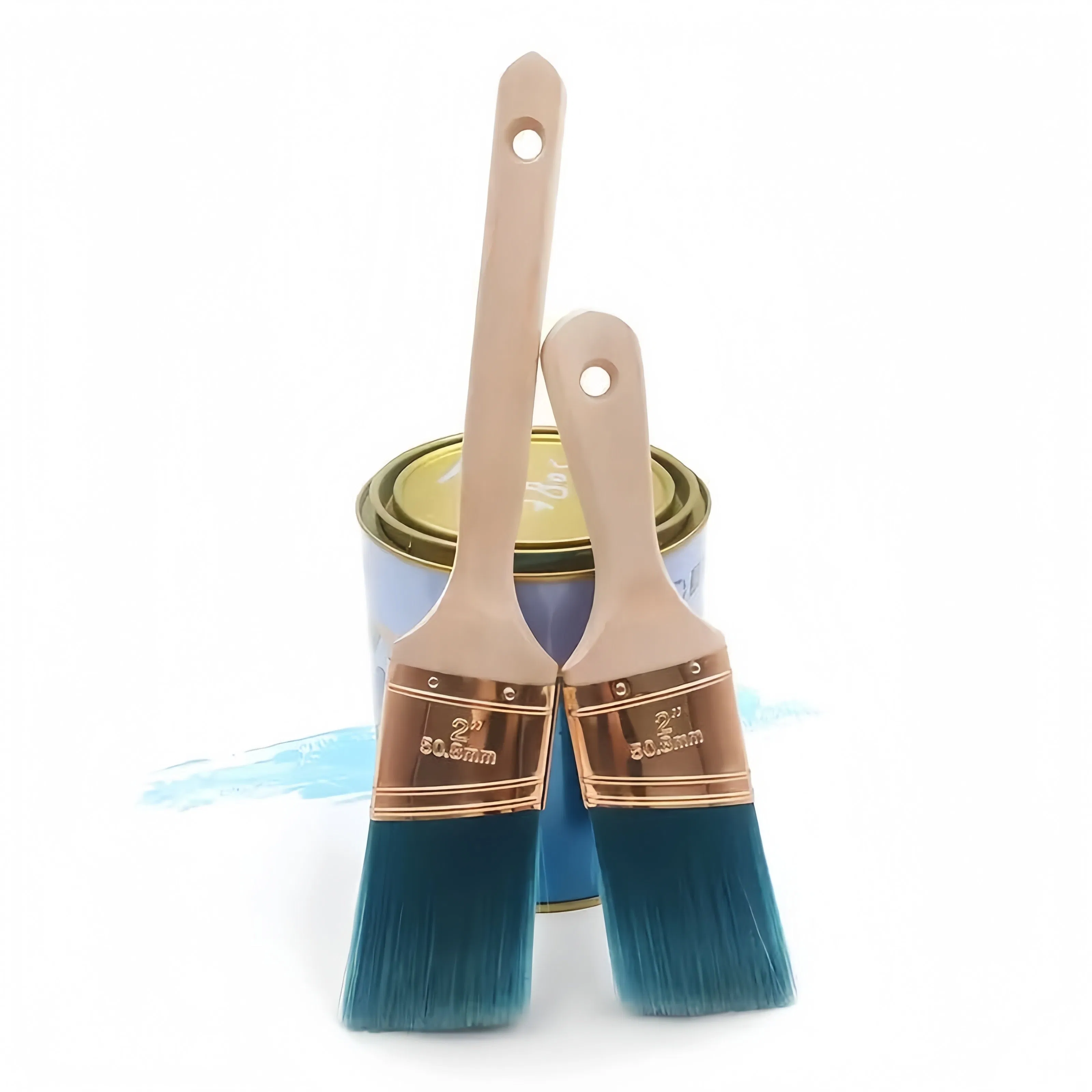 Premium Angled Paint Brush with Wooden Handle for Versatile Use