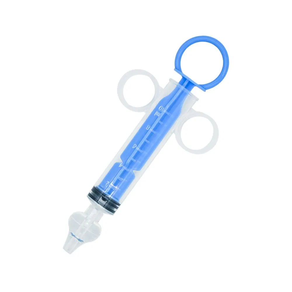 New Single Hand Use 3-Rings 10ml Syringe Nose Cleaner Silicone Baby Nasal Aspirator with CE