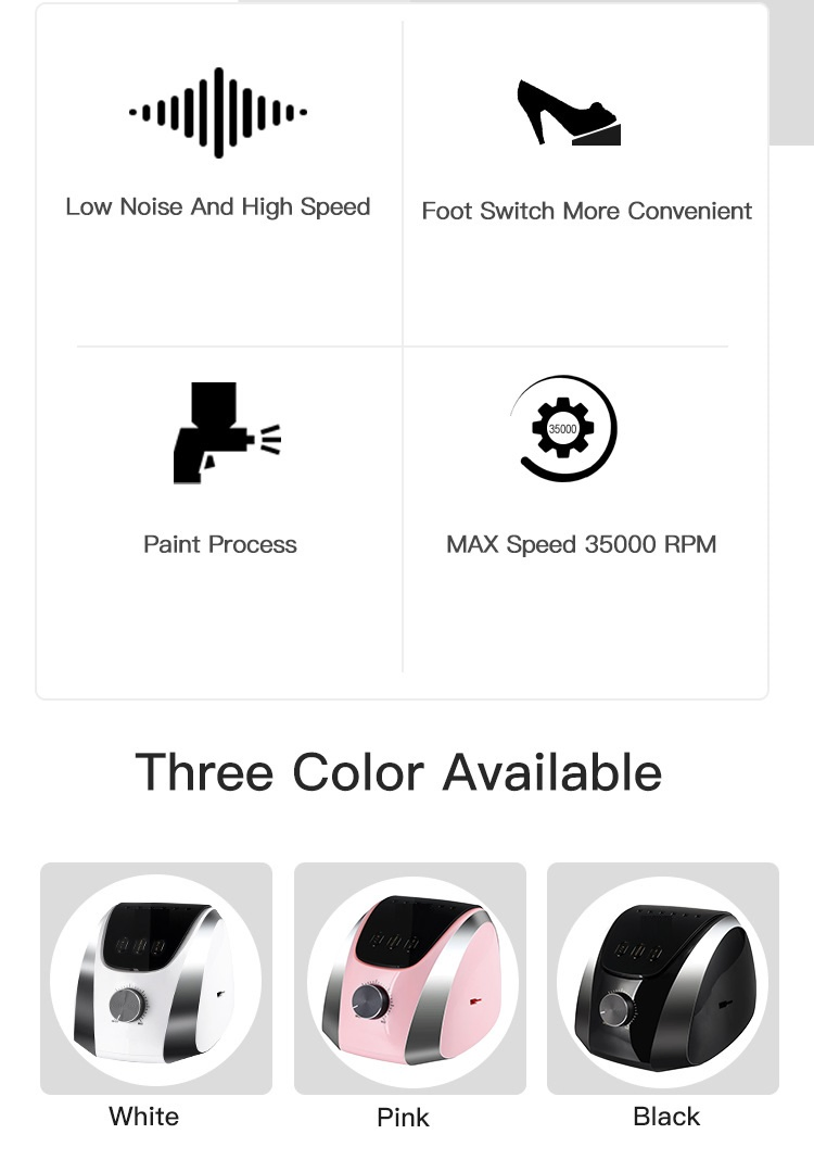 Factory Directly Sales Electric Nail Drill 35000rpm Nail Drill Machine Electric Nail Manicure Pedicure Machine
