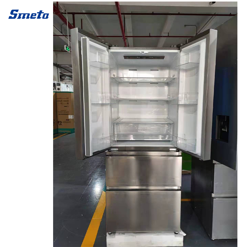 Black Silver Frost Free Refrigerator with Water Dispenser