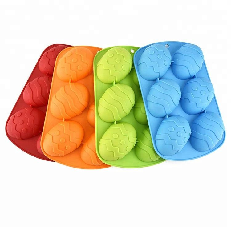 3D Chocolate Large Easter Eggs Candle Molds Silicone Cake Mould for Handmade Cocoa