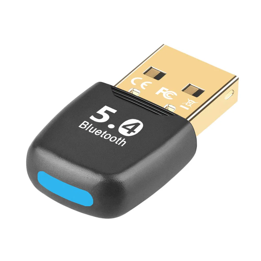 Bluetooth Adapter 5.4 Driver-Free for Desktop Notebook Computer USB Bluetooth Dongle