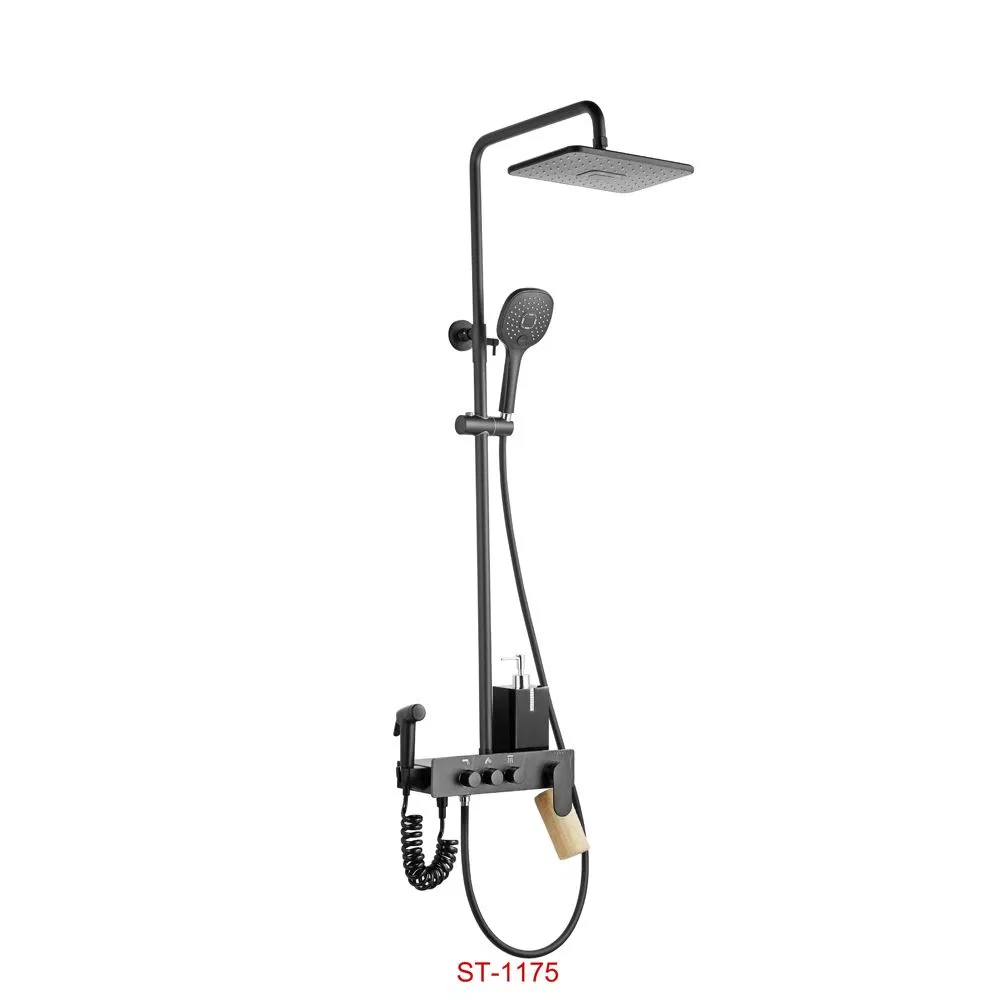 Wholesale Luxury Black Brass Shower for Hotel Bathroom