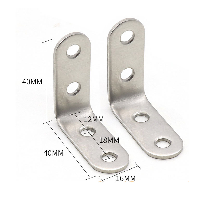 Stainless Steel Metal Bracket Support Corner Brackets Right-Angle Wrought L-Shaped L Brackets