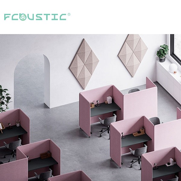 Floor Standing Soundproof Pet Polyester Acoustic Office Dividers Fabric Wrapped Acoustic Office Partition