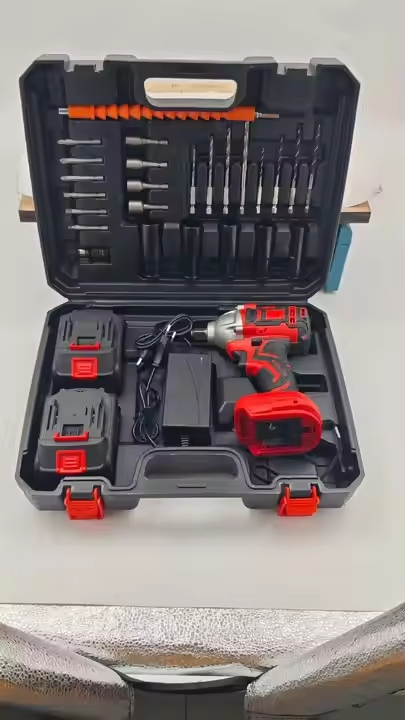 Аккумуляторный гайковерт-дрель 21В, двойной, ударный