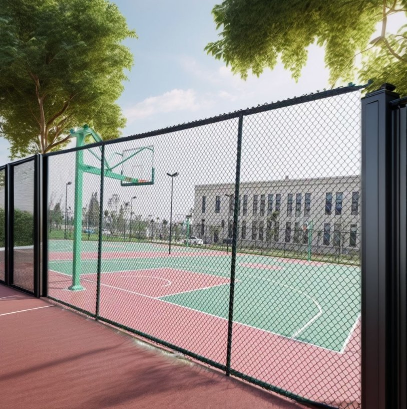 Modern Metal Chain Link Netting Fence Basketball Football Tennis Badminton Courts Widely Used Outdoor School Sports Playgrounds