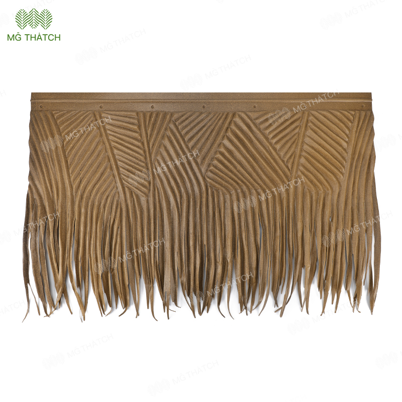 Cheap Fireproof Palms Artificials Synthetic Palapa Roofing Thatch HDPE Plastic Faux Palm Leaves Thatching for Roof Decorations