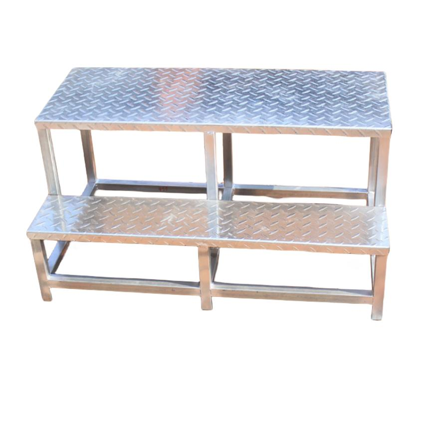 Heavy-Duty Aluminum Work Platform Ladder with Safety Steps