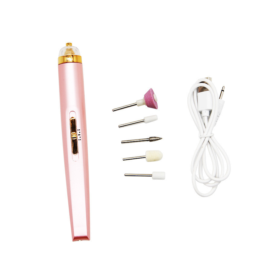 Professional Five-in-One Electric Manicure Nail Drill Machine with Light Design
