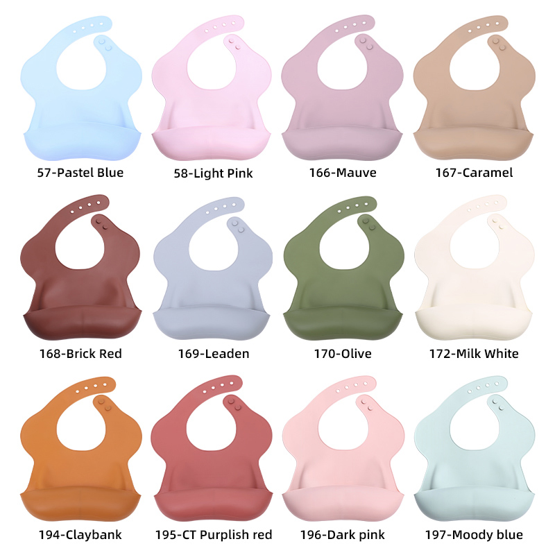 Top Sale Silicone Bib Teether Silicone Baby Teething Bib Baberos Set Printing Feeding Silicona Bandana Waterproof Baby Bib
