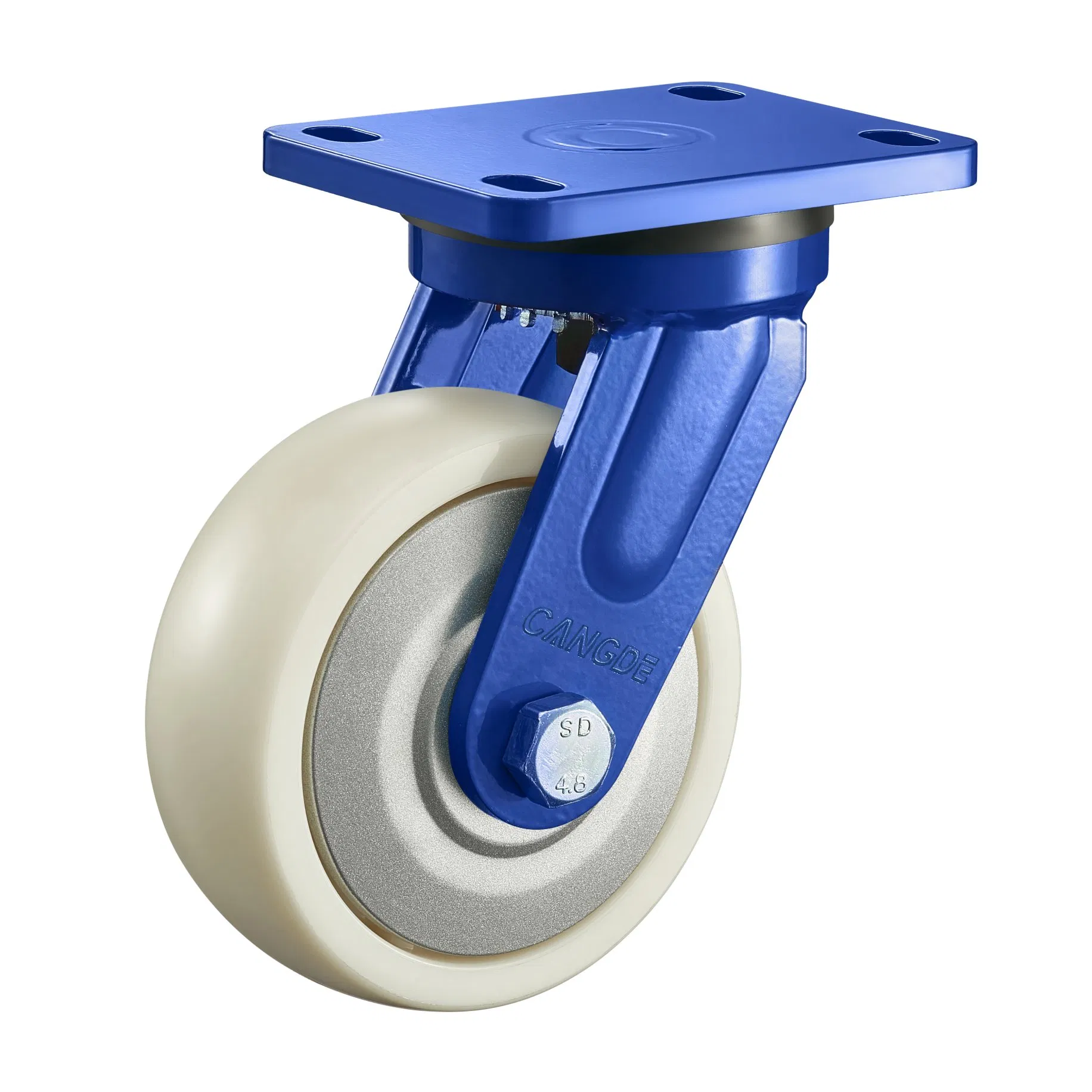 Ultra Heavy Industrial Casters Nylon Wheel Rigid Casters Top Plate140*110