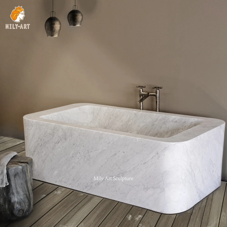 Черная мраморная ванна из искусственного камня