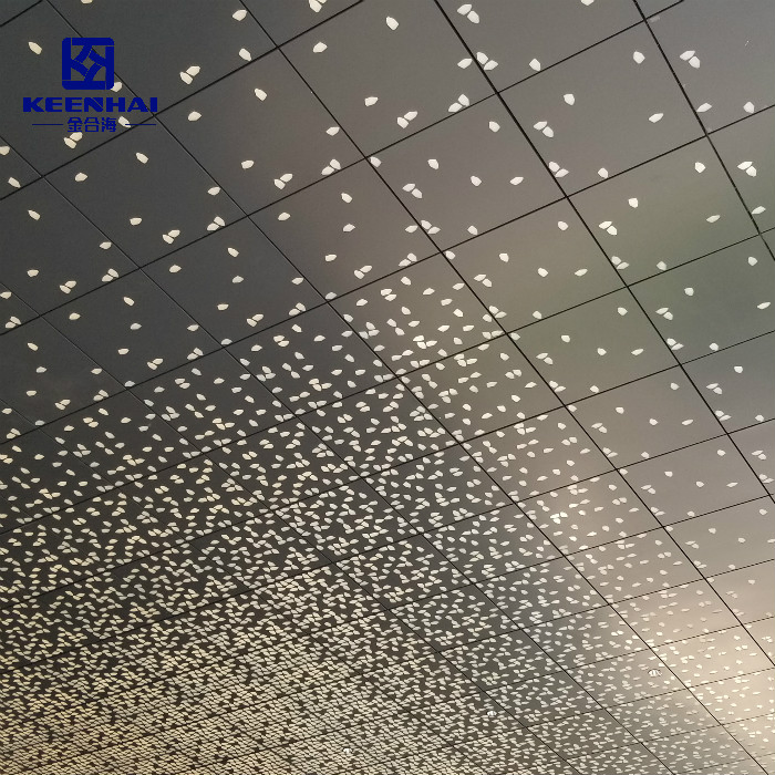 Shopping Mall Lay in Ceiling Decorative Suspended Aluminum False Ceiling Perforated Aluminum Board System Ceiling
