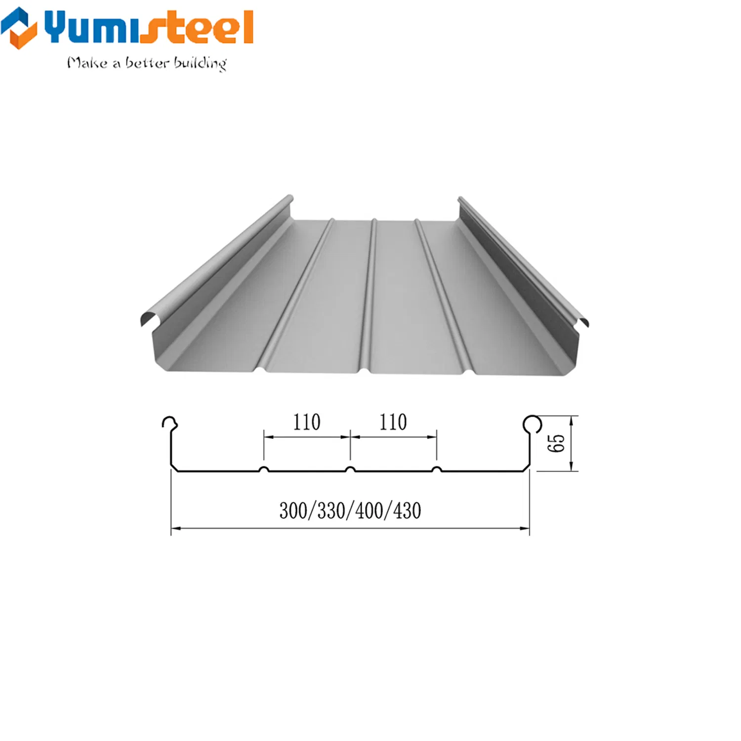 Aluminum Hidden Fastener Snap Lock Standing Seam Metal Roof Cladding Panels