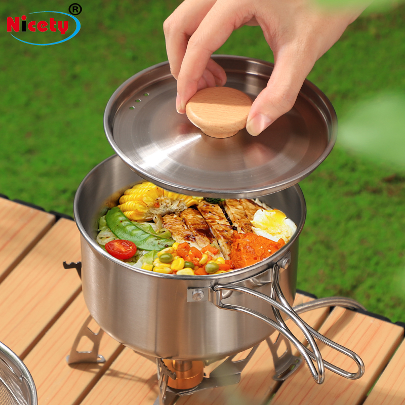 Портативный набор посуды для кемпинга, 10 предметов